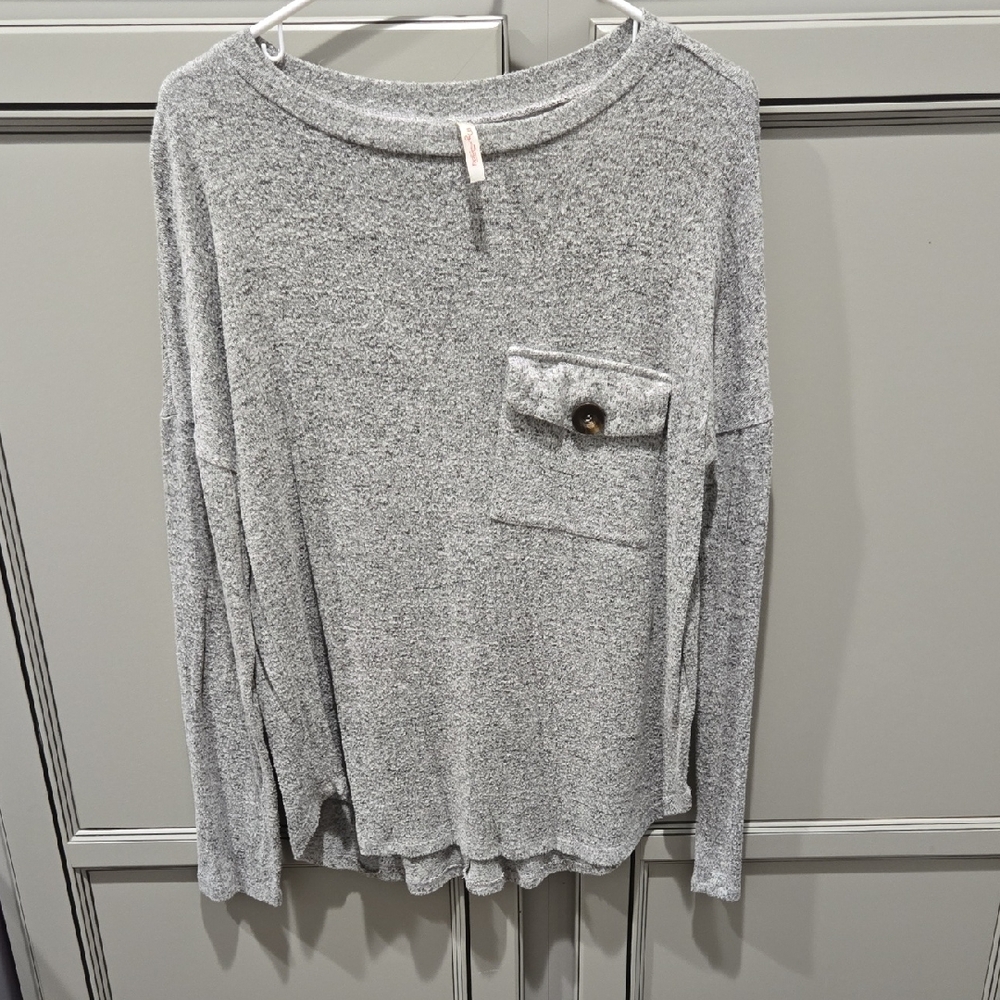 My Story Gray Crew Neck Sweater